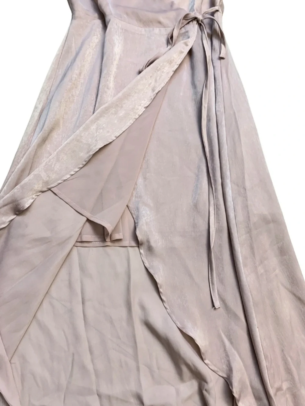 J.O.A. Blush Pink High-Low Wrap Dress XS Fairy Romantic Whimsical Prom Wedding